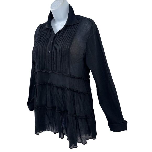 Ralph Lauren Denim & Supply Ralph Lauren Tiered Guaze Tunic Size M Festival - Picture 4 of 10